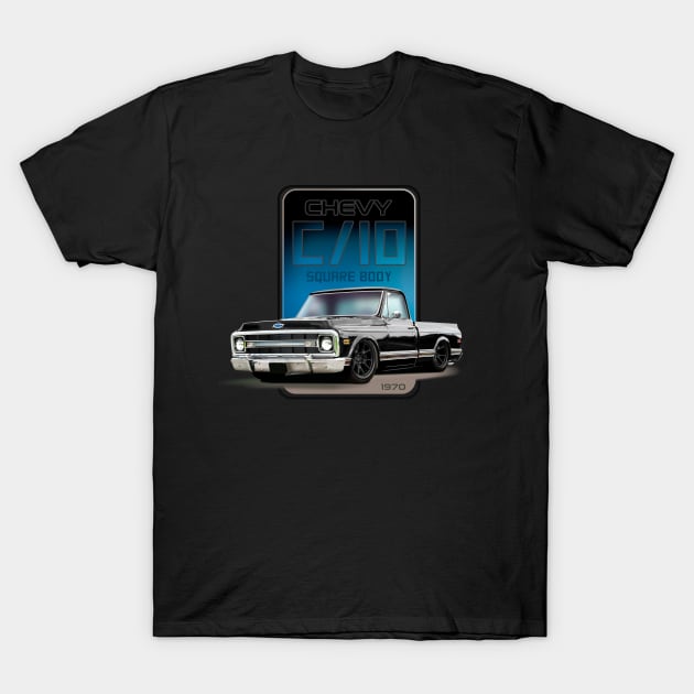 Square Body 1970 Chevy T-Shirt by hardtbonez